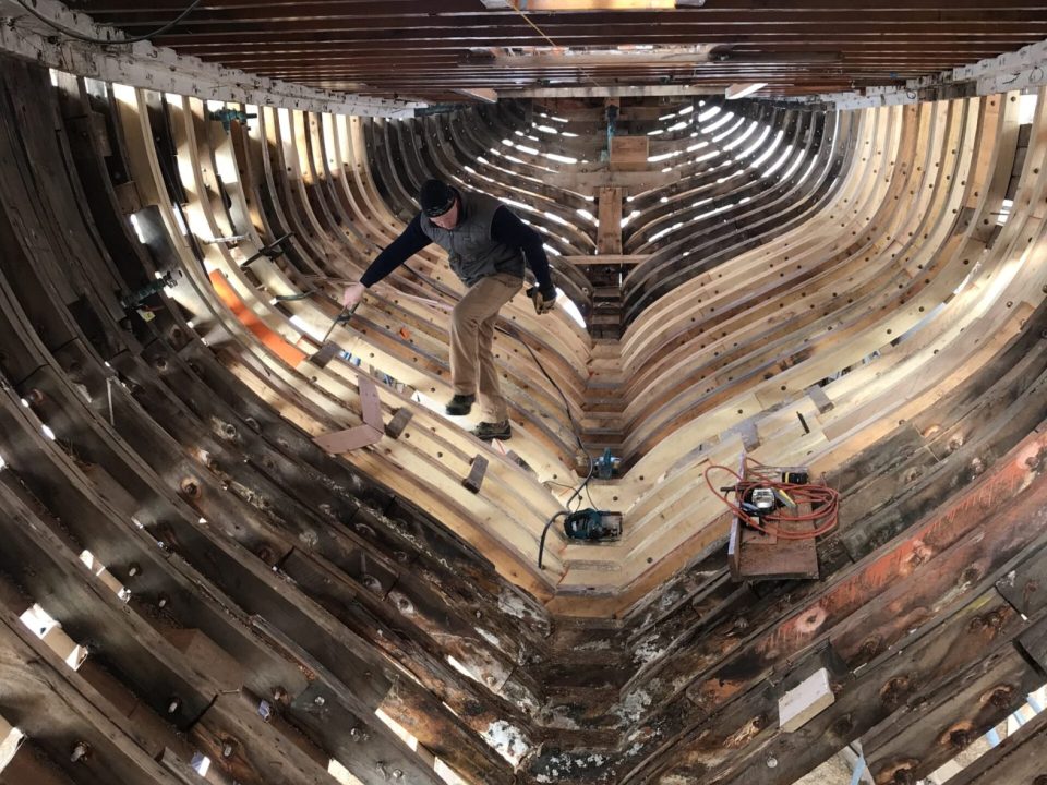 Working On The Hull Of Hindu