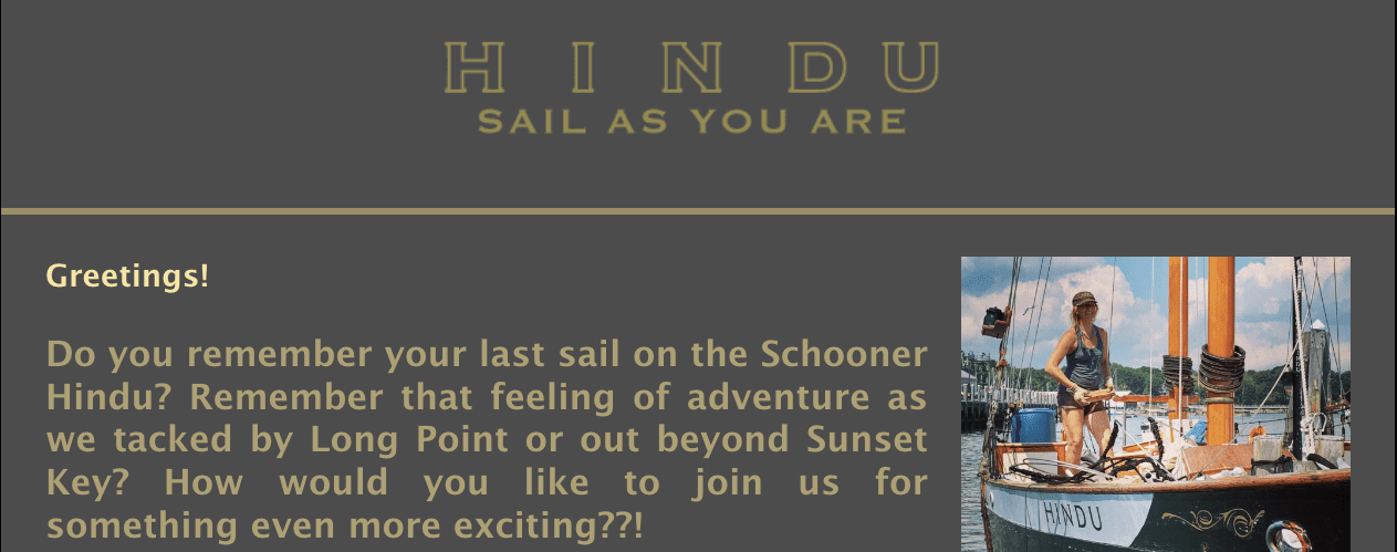 Hindu Sailing Newsletter