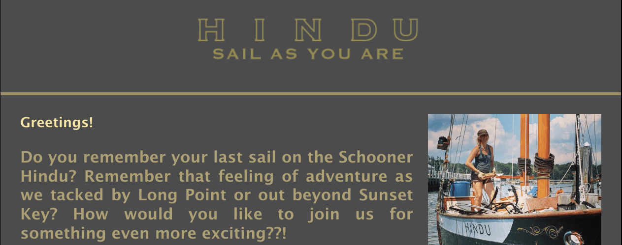 Hindu Sailing Newsletter Hindu Sailing Newsletter